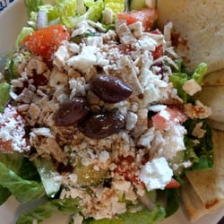 The Greek Grill - Greek salad with pita bread