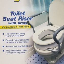 Comfort Mobility - Elongated toilet seat riser with arms
