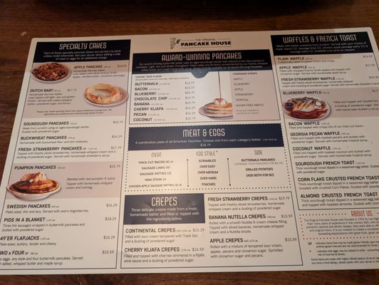 Menu photo 2 The Original Pancake House Tacoma, WA Menu photo 2 The Original Pancake House Tacoma, WA