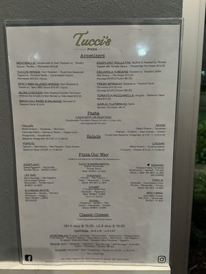 Menu photo 1 Tucci's Pizza Boca Raton, FL