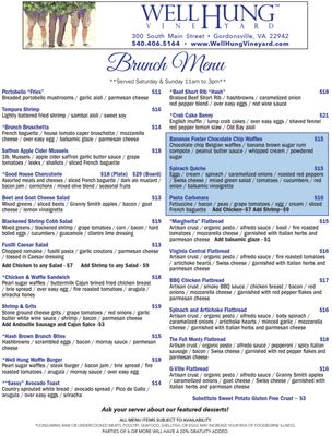 Menu photo 8 Well Hung Vineyard Gordonsville, VA Menu photo 8 Well Hung Vineyard Gordonsville, VA
