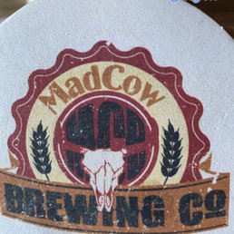 the logo on a coaster