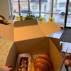 Gato Bakeshop - Chocolate Danish and croissant