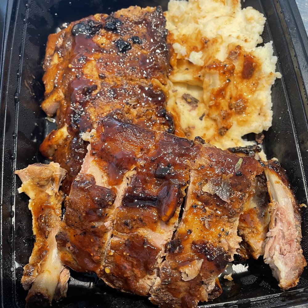 BJ's Restaurant & Brewhouse - ribs and mashed potatoes - New American Near Me - Fairlawn, Ohio BJ's Restaurant & Brewhouse - ribs and mashed potatoes - New American Near Me - Fairlawn, Ohio