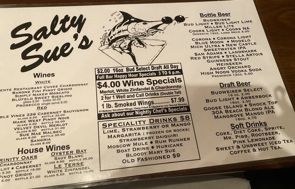 Menu photo 1 Salty Sue's Panama City Beach, FL Menu photo 1 Salty Sue's Panama City Beach, FL