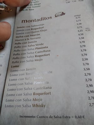 Menu photo 6 Hermanos Serrano Seville, SE
