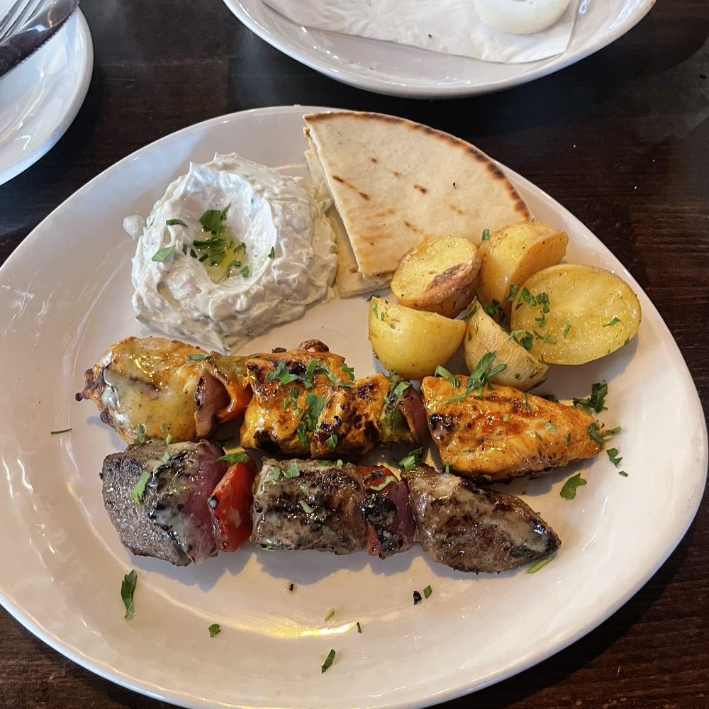 2 Kabob Plate with chicken and beef