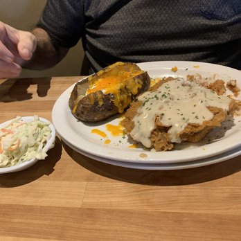 Cheddar's Scratch Kitchen - Chicken fried steak with loaded baked potato - Comfort Food Near Me - Ocala, Florida Cheddar's Scratch Kitchen - Chicken fried steak with loaded baked potato - Comfort Food Near Me - Ocala, Florida