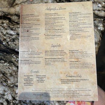 Trattoria Di Bernardone - Menu #2 - Italian Near Me - Saint Johns, Florida Trattoria Di Bernardone - Menu #2 - Italian Near Me - Saint Johns, Florida