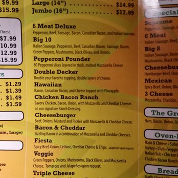 Simple Simon's Pizza - a menu and prices - Pizza Near Me - Erick, Oklahoma
