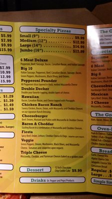 Menu photo 2 Simple Simon's Pizza Erick, OK