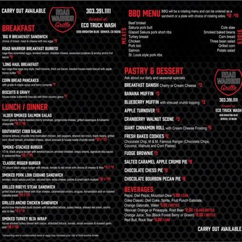 Road Warrior Grille - Our Menu - American Near Me - Denver, Colorado Road Warrior Grille - Our Menu - American Near Me - Denver, Colorado