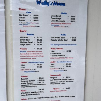 Wally's Sweet Spot - Menu - Ice Cream & Frozen Yogurt Near Me - Chester, Virginia Wally's Sweet Spot - Menu - Ice Cream & Frozen Yogurt Near Me - Chester, Virginia