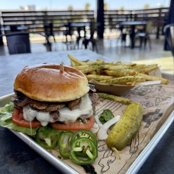 The Melt - SWISS & SHROOM MELTBURGER with jalapeños - Sandwiches Near Me - Torrance, California The Melt - SWISS & SHROOM MELTBURGER with jalapeños - Sandwiches Near Me - Torrance, California