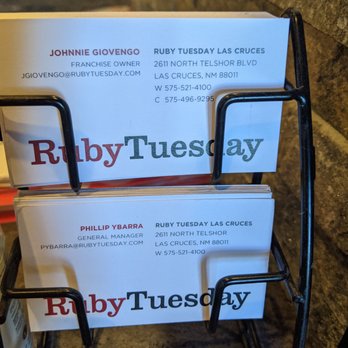 Ruby Tuesday - Business cards - American Near Me - Las Cruces, New Mexico
