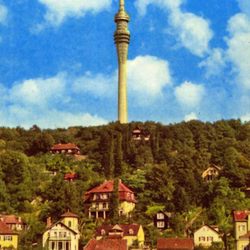 Fernsehturm - Fernsehturm auf einer alten DDR PK (06/2019)