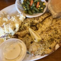 JJ Rubys - Lemon peppered walleye with red skin potatoes