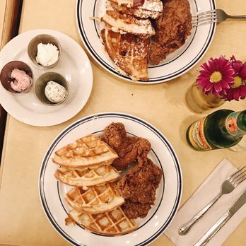 Sweet Chick - Our meals! With the 3 different butters to the side - Southern Near Me - New York, New York