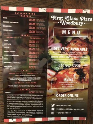 Menu photo 8 First Class Pizza Irvine, CA Menu photo 8 First Class Pizza Irvine, CA