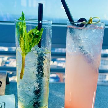 Spire 73 - Yummy mocktail for him + Shirley Temple for me. - Cocktail Bars Near Me - Los Angeles, California