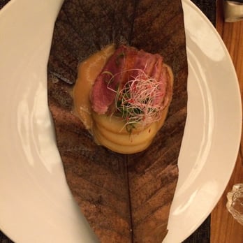 izanami - Sliced duck on a bed of Asian pears. - Tapas/Small Plates Near Me - Santa Fe, New Mexico izanami - Sliced duck on a bed of Asian pears. - Tapas/Small Plates Near Me - Santa Fe, New Mexico
