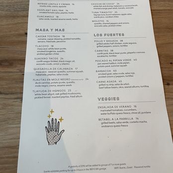 Suerte - Menu - Mexican Near Me - Austin, Texas Suerte - Menu - Mexican Near Me - Austin, Texas