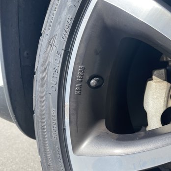 CarMax - Left front wheel - clear coat damage not there before tire replacement. - Used Car Dealers Near Me - Buena Park, California