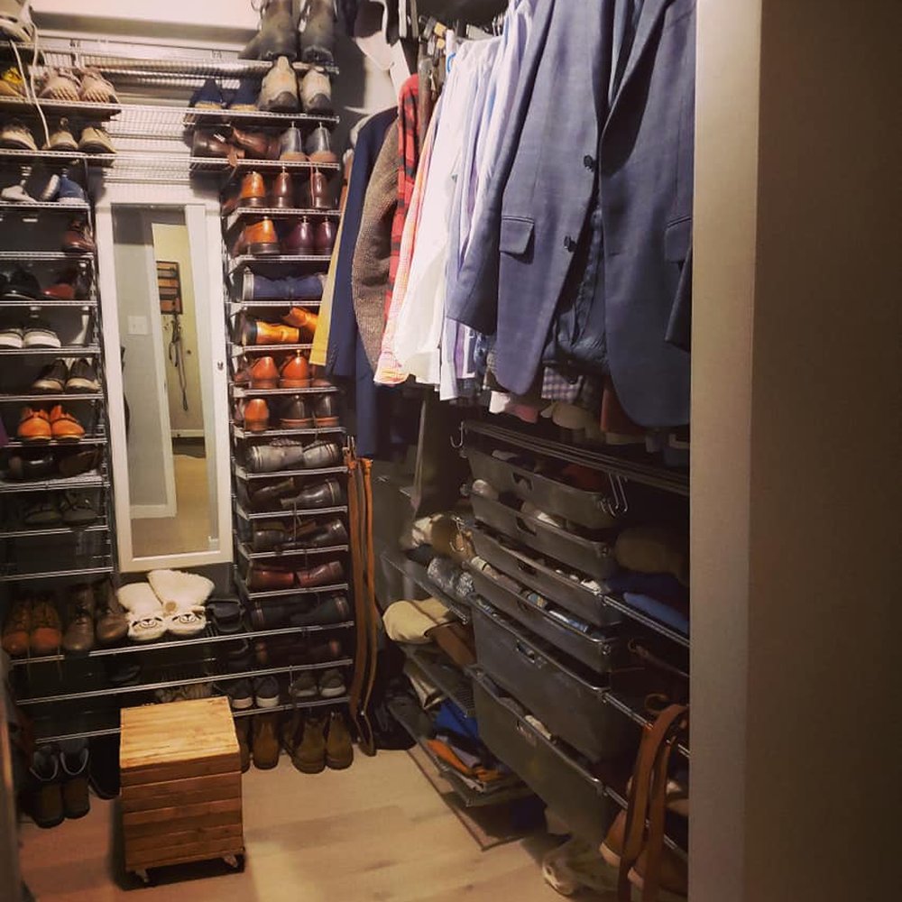Walk-in closet for bedroom was a last-minute change that came out perfectly.