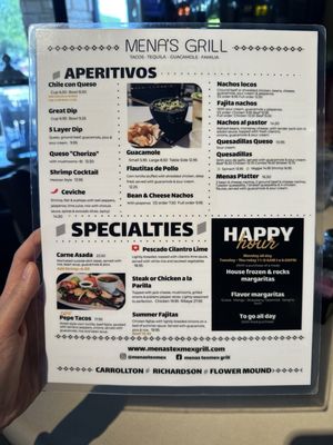 Menu photo 3 Menas Tex-Mex Grill Cantina Carrollton, TX