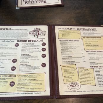 JT Country Kitchen - Breakfast menu - 9/12/26 - Breakfast & Brunch Near Me - Joshua Tree, California