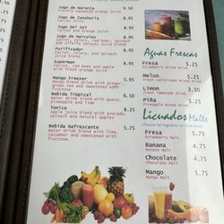 El Faro Restaurant - Drink menu