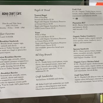 Aloha Craft Cafe - Sandwiches Near Me - Lihue, Hawaii