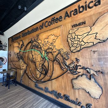 Qahwah House - Very cool informative map at the front of the coffee house - Middle Eastern Near Me - Brooklyn, New York Qahwah House - Very cool informative map at the front of the coffee house - Middle Eastern Near Me - Brooklyn, New York