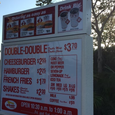 Menu photo 8 In-N-Out Burger Long Beach, CA Menu photo 8 In-N-Out Burger Long Beach, CA