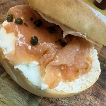 Cafe 33 - Salmon Sunrise Bagel - Coffee & Tea Near Me - Sacramento, California