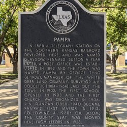 City of Pampa - City of Pampa Historical Marker