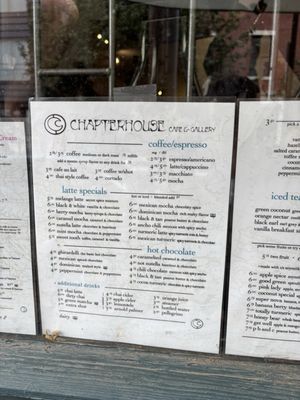Menu photo 1 Chapterhouse Café & Gallery Philadelphia, PA