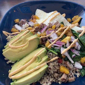 Mel’s Tiki Cafe - 1 Protein Poke Bowl - Breakfast & Brunch Near Me - Indialantic, Florida Mel’s Tiki Cafe - 1 Protein Poke Bowl - Breakfast & Brunch Near Me - Indialantic, Florida