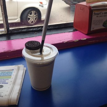Snarf's Sandwiches - Vanilla malt shake -- served with an Oreo cookie. - Sandwiches Near Me - Boulder, Colorado Snarf's Sandwiches - Vanilla malt shake -- served with an Oreo cookie. - Sandwiches Near Me - Boulder, Colorado