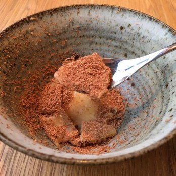 Aniar - Pre-dessert: celeriac root and cocoa powder and an ice cream - Irish Near Me - Galway, G Aniar - Pre-dessert: celeriac root and cocoa powder and an ice cream - Irish Near Me - Galway, G