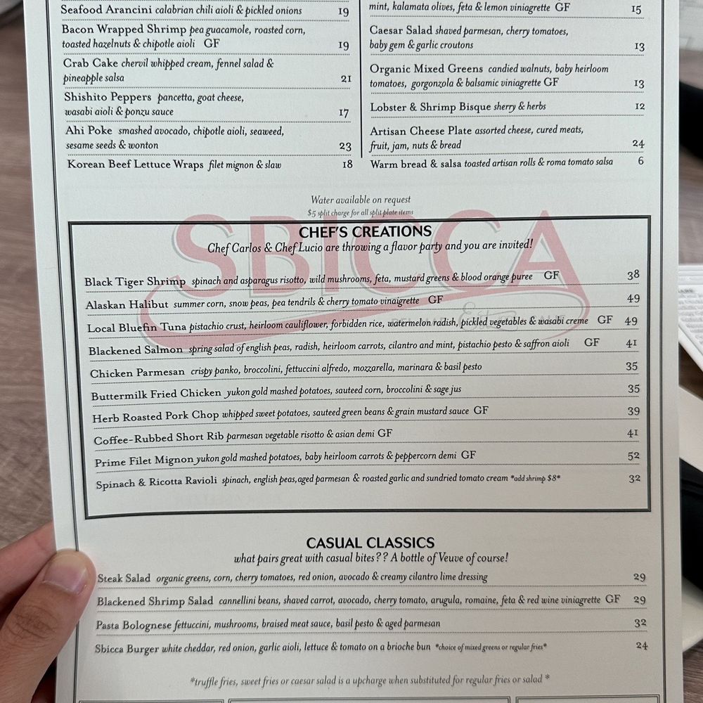 Sbicca Del Mar - Menu as of 8/15/23 - Wine Bars Near Me - Del Mar, California Sbicca Del Mar - Menu as of 8/15/23 - Wine Bars Near Me - Del Mar, California