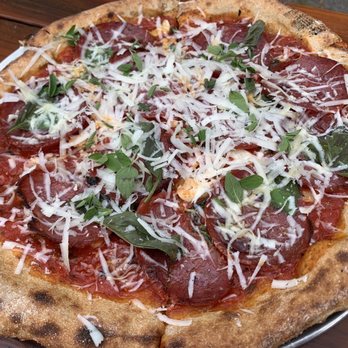All Souls Pizza - NC Soppressata, Basil, Oregano, Garlic, Pecorino - Pizza Near Me - Asheville, North Carolina All Souls Pizza - NC Soppressata, Basil, Oregano, Garlic, Pecorino - Pizza Near Me - Asheville, North Carolina