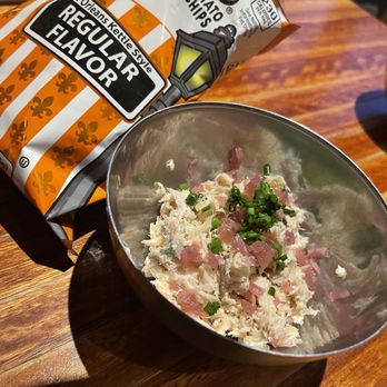Poor Hendrix - Smoked trout dip w/ kettle chips - delicious - New American Near Me - Atlanta, Georgia