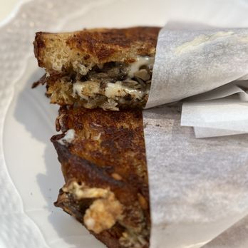 Casa Lever - CHEESE SANDWICH ($21.00) - fontina, taleggio, Parmigiano-Reggiano, mushrooms, black truffle - Italian Near Me - New York, New York Casa Lever - CHEESE SANDWICH ($21.00) - fontina, taleggio, Parmigiano-Reggiano, mushrooms, black truffle - Italian Near Me - New York, New York