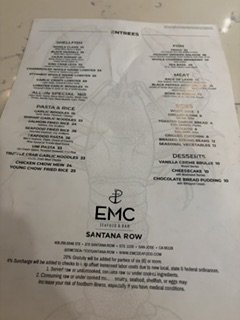 Menu photo 1 EMC Seafood & Raw Bar San Jose, CA Menu photo 1 EMC Seafood & Raw Bar San Jose, CA