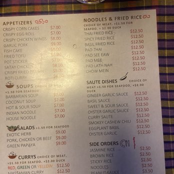 Old Weang Ping Village - Menu - Thai Near Me - Oakland, California