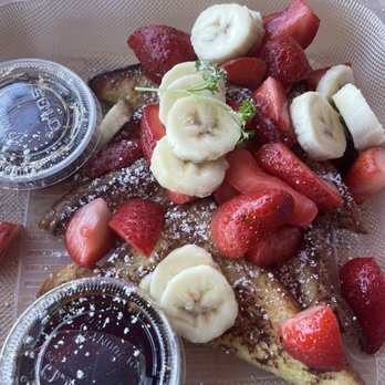 Stacks Pancake House - Strawberry Banana French Toast - Breakfast & Brunch Near Me - Dana Point, California Stacks Pancake House - Strawberry Banana French Toast - Breakfast & Brunch Near Me - Dana Point, California