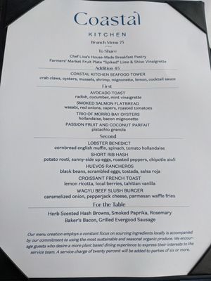 Menu photo 3 Coastal Kitchen Monterey Monterey, CA Menu photo 3 Coastal Kitchen Monterey Monterey, CA