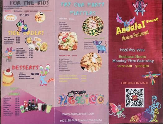 Menu photo 3 Andale!! Tacoma, WA