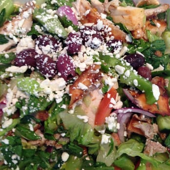 Mashawi Grill - Small Greek salad w Chicken Shawarma - Mediterranean Near Me - Redondo Beach, California